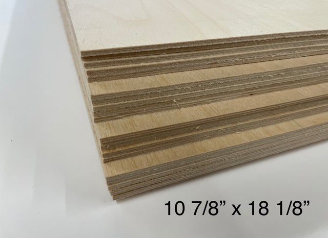 BALTIC BIRCH PLYWOOD 1/8 (3mm) BY APPROX 10 7/8 X 18 1/8 - 20 PIECES